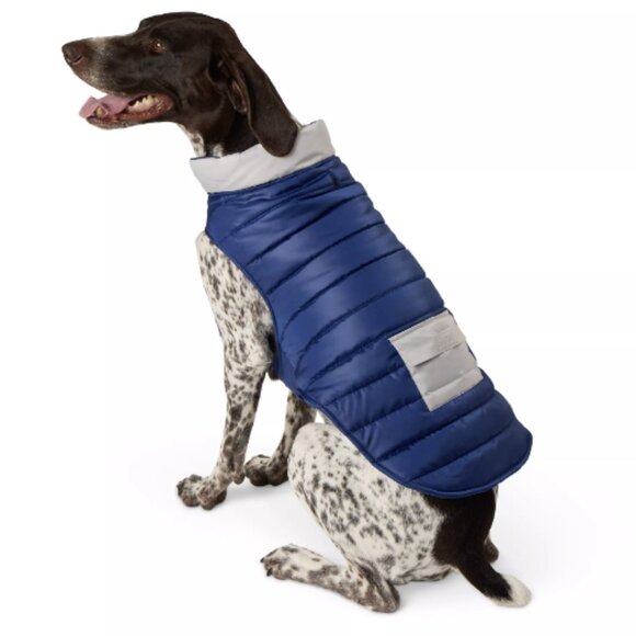 Top Paw Other - TOP PAW Blue Fleece Lined Dog Puffer Jacket/Coat Size L NWT